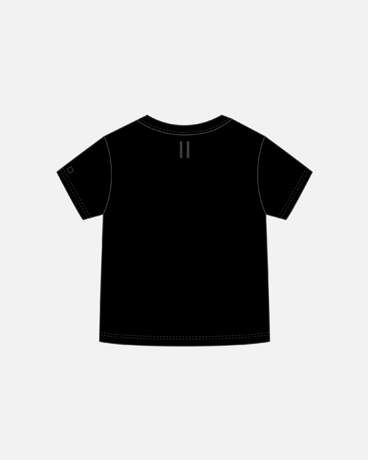 The Off Duty Baby Tee — Black — back